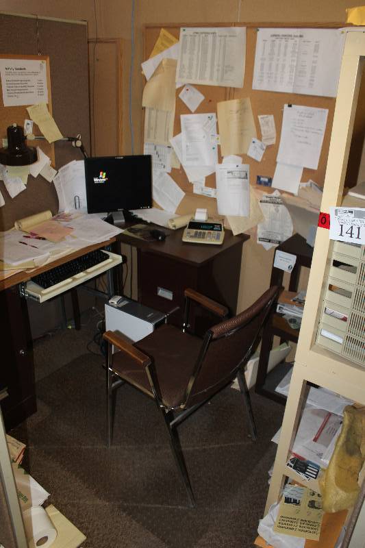 lot 141 image: Desk, Chair, Shelf