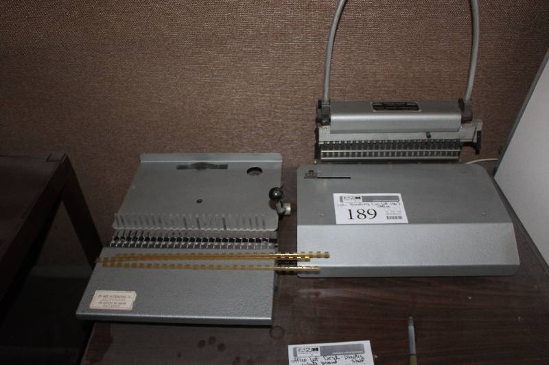 lot 189 image: Lot of (2) Binding, Punching Machine