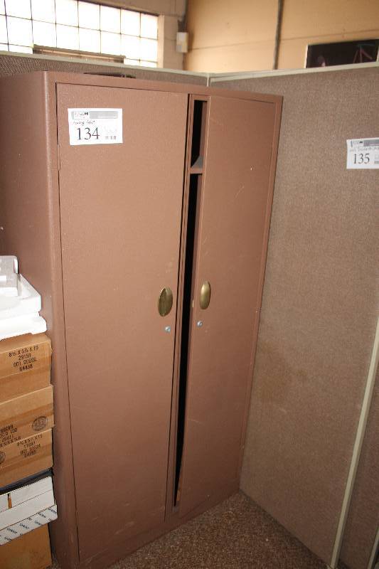 lot 134 image: 2-Door Metal Storage Cabinet