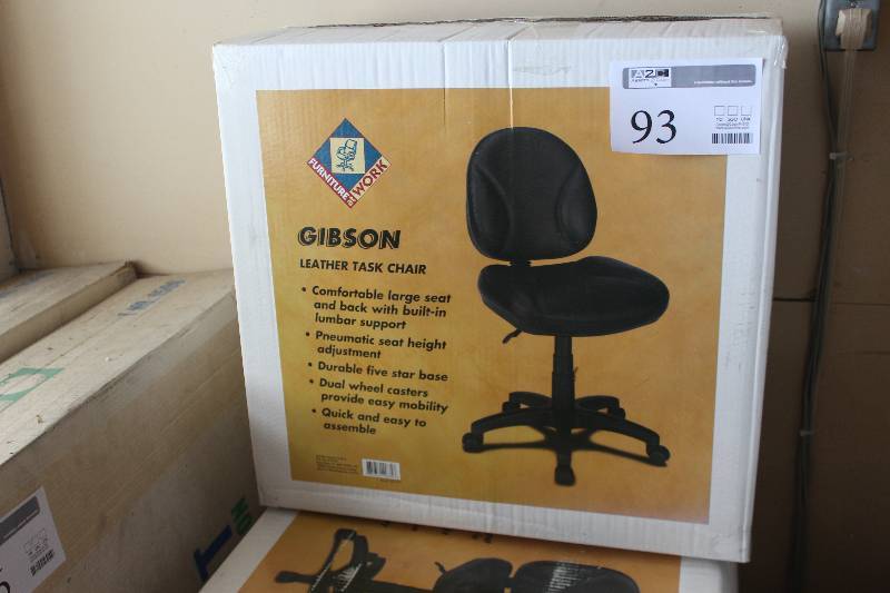 lot 93 image: Gibson Leather Office Chair