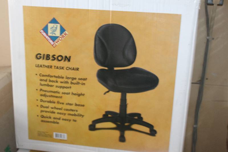 lot 94 image: Gibson Leather Office Chair
