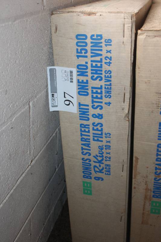 lot 97 image: 4-Shelf Metal Cabinet