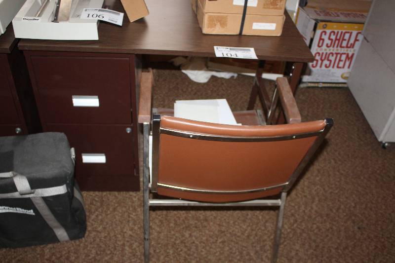 lot 104 image: Desk, Chair