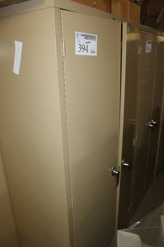 lot 394 image: Cole 2-Door 5-Shelf Metal Cabinet