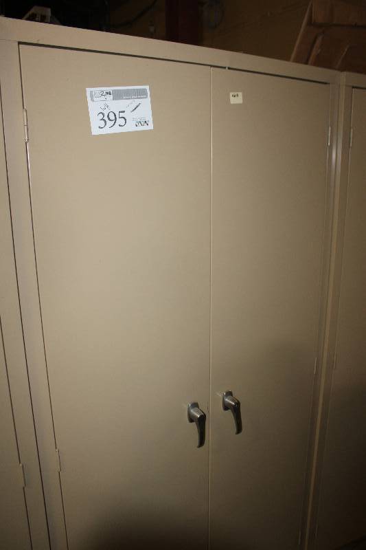 lot 395 image: Cole 2-Door 5-Shelf Metal Cabinet