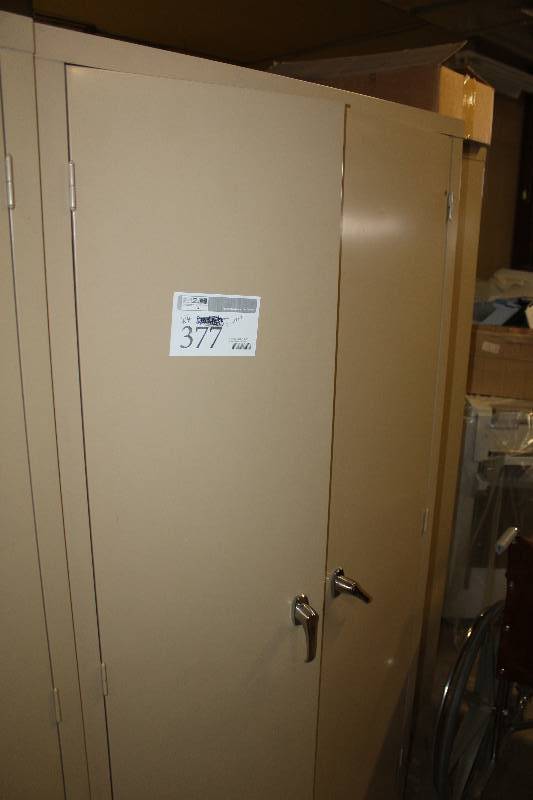 lot 377 image: Cole 2-Door 5-Shelf Metal Cabinet