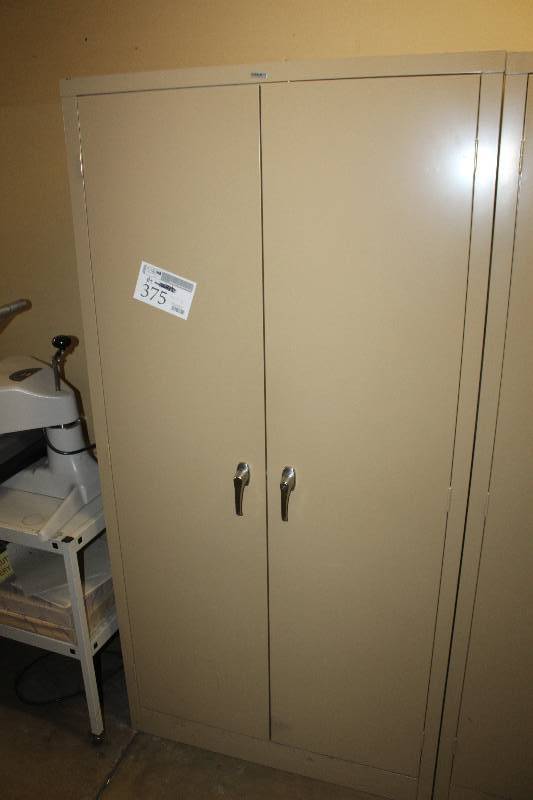 lot 375 image: Cole 2-Door 5-Shelf Metal Cabinet