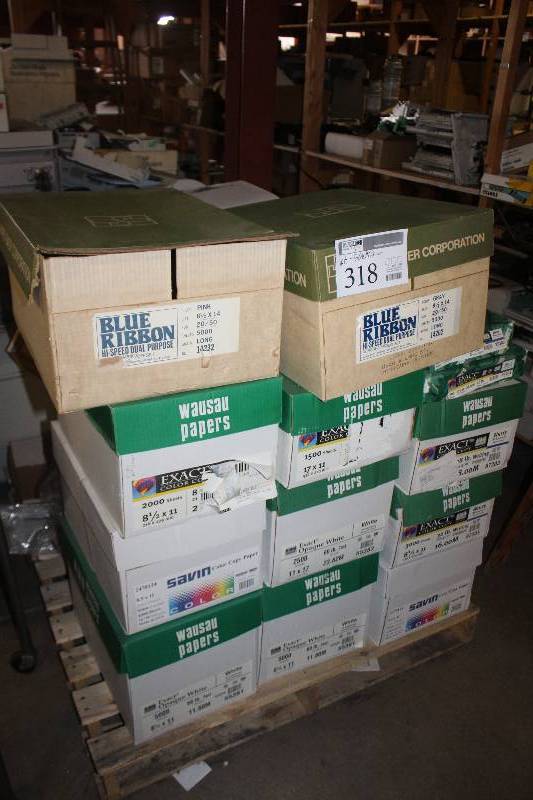 lot 318 image: Pallet Lot of (15) Cases of Paper