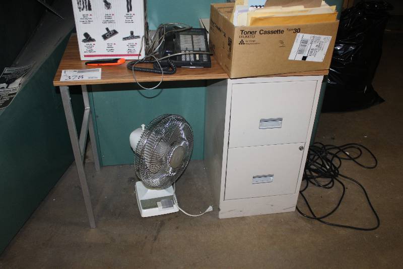 lot 378 image: 2-Drawer Desk