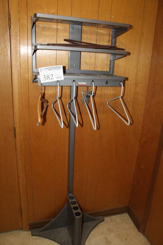 lot 382 image: Vogel Peterson Office Valet 2-Piece Metal Coat Rack