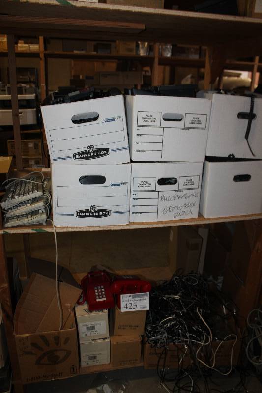 lot 425 image: Shelf Lot of Phone System Parts