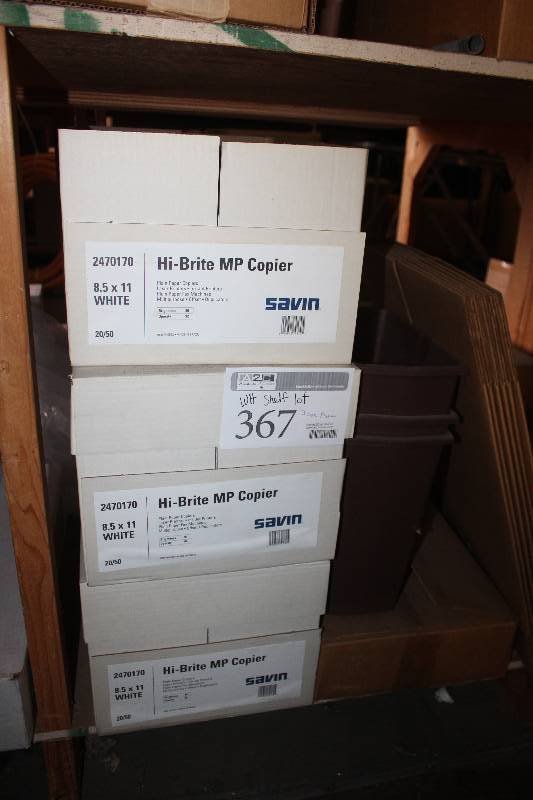 lot 367 image: Shelf Lot of (3) Cases of Paper