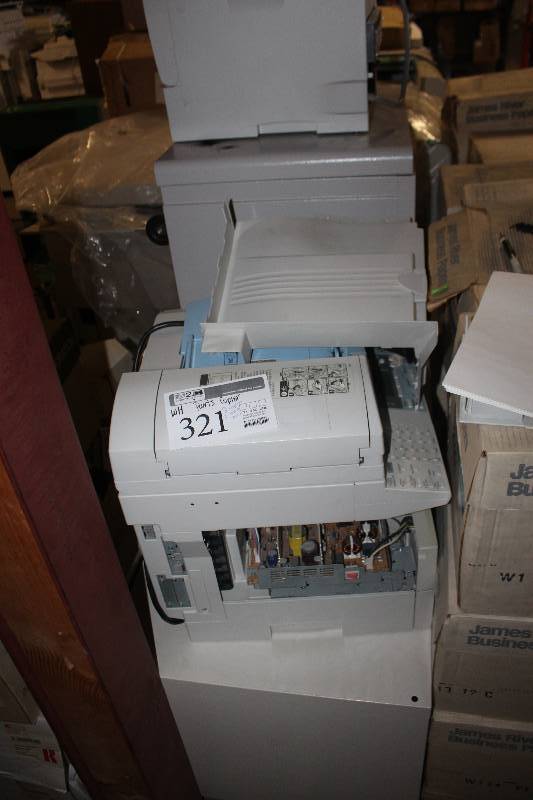 lot 321 image: Shelf Lot of Savin, Gestetner Copier Parts, Rolling Storage