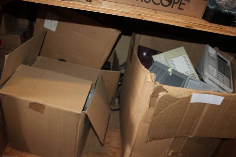 lot 431 image: Shelf Lot of Phone System Parts