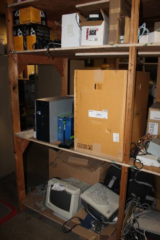 lot 422 image: Shelf Lot of Phone System Parts