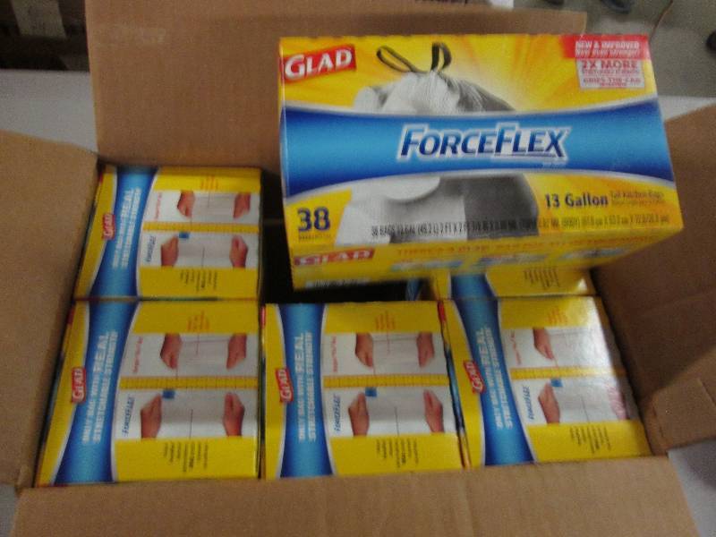 Case of 6 Boxes of Glad Force Flex ...