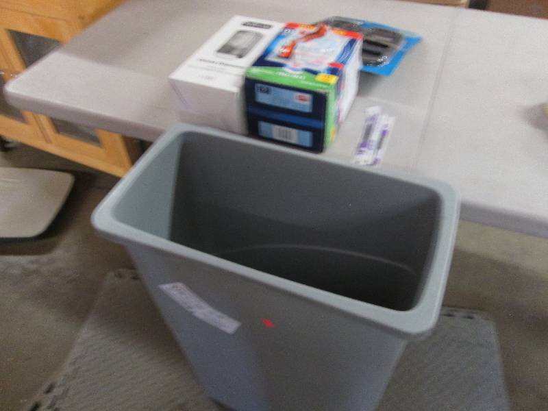 Large Grey Waste Basket, Softsoap D...