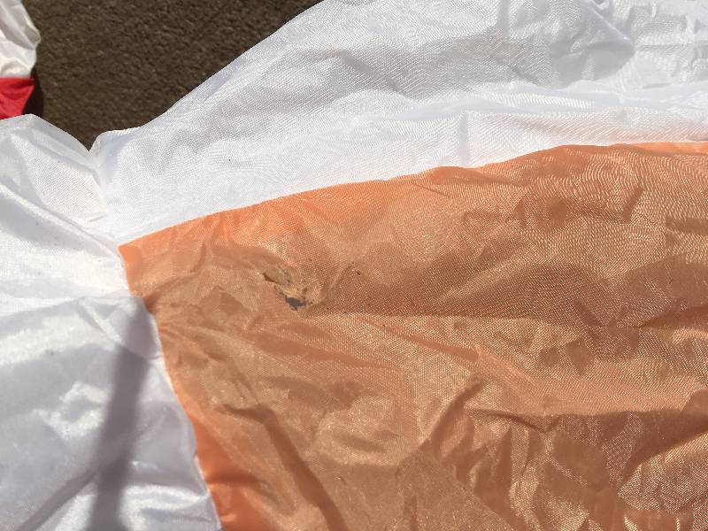 inflatable santa has  a couple small holes that need to be patched