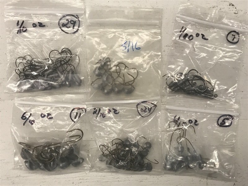 (11) Packs Of Unpainted Bass Jigs ...