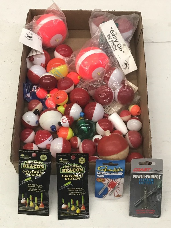 Flat Of Assorted Bobbers--Many New ...