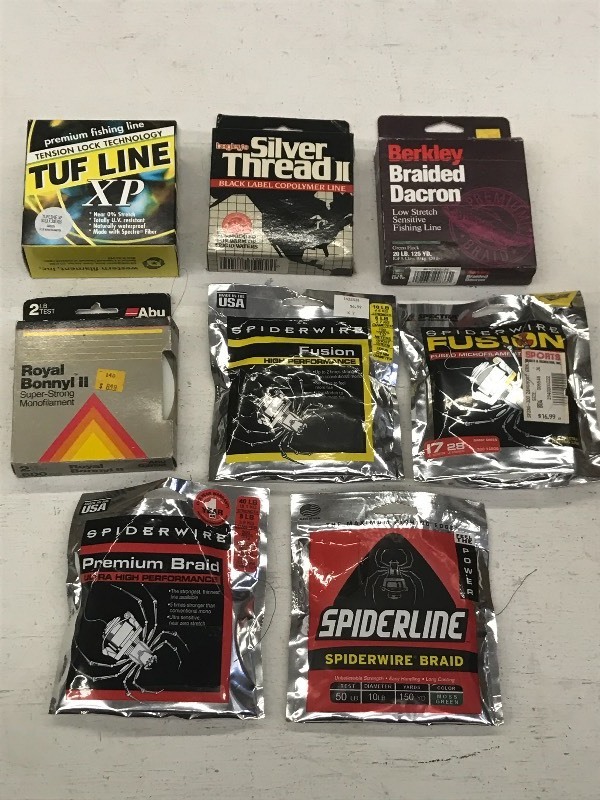 Flat Of Assorted Fishing Line ...