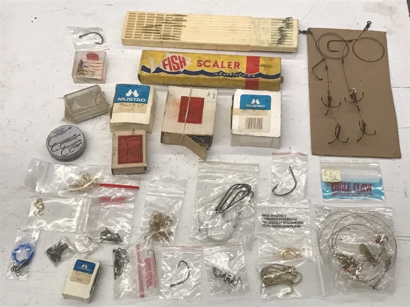 Flat Of Assoerted Hooks, Swivels, ...