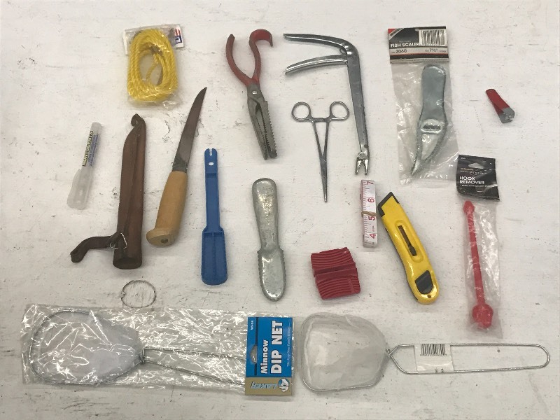 Flat Of Assorted Fishing Tools & Su...