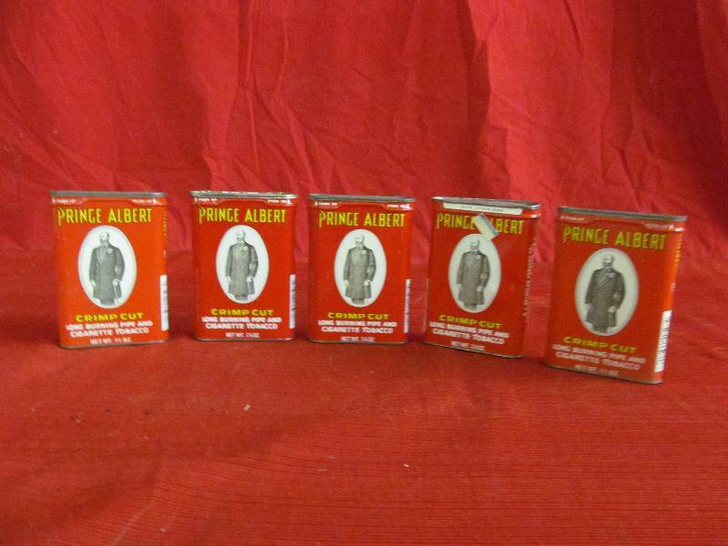 lot 10 image: vintage Prince Albert tobacco tins