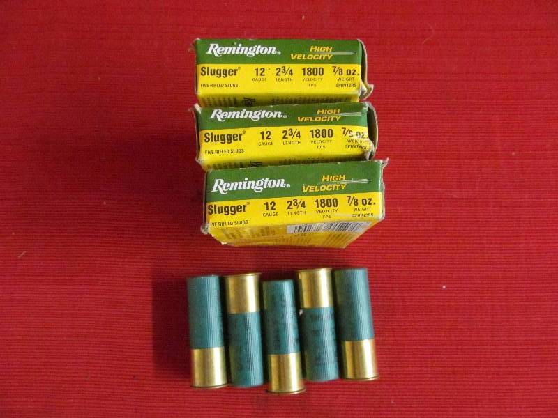 lot 19 image: Remingtons 12 Gauge slugs
