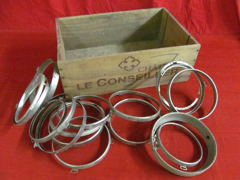 lot 49 image: vintage headlight rings