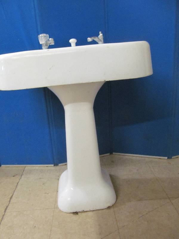 lot 60 image: cast-iron sink and pedestal