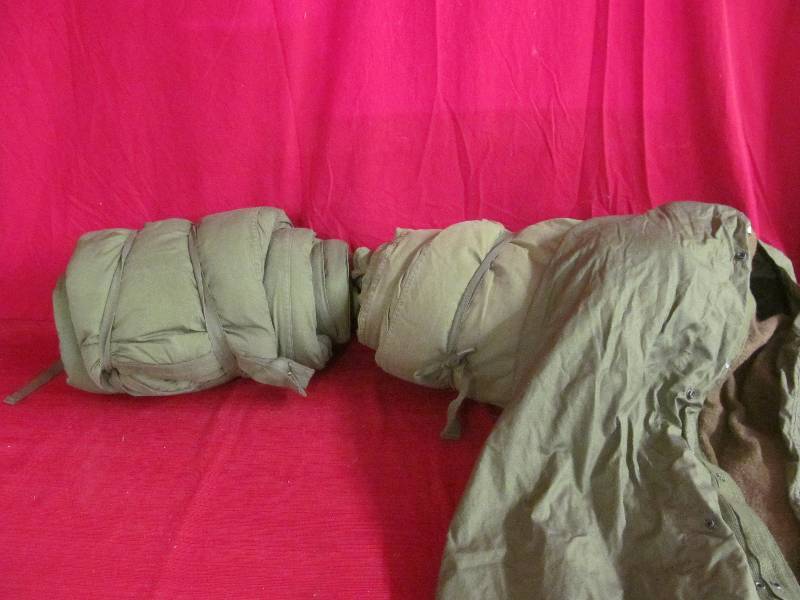 lot 166 image: Military sleeping bags, mummy sleeping bag
