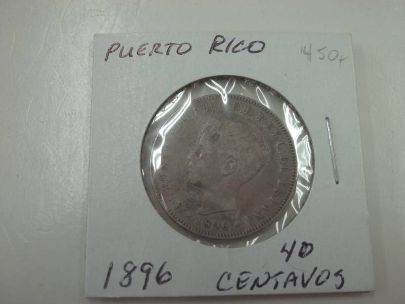 1896 Puerto Rico 40 Centavos