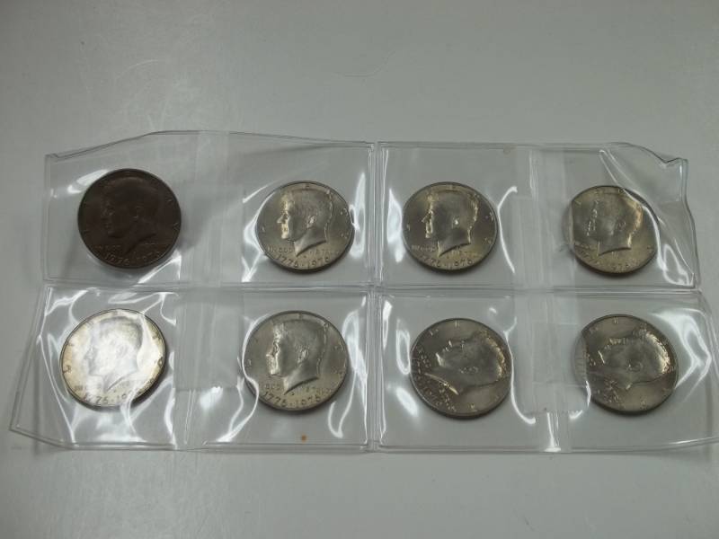 8 1976 Kennedy Half Dollars