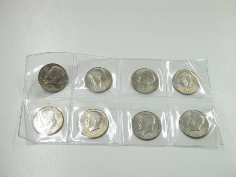 8 1976 Kennedy Half Dollars