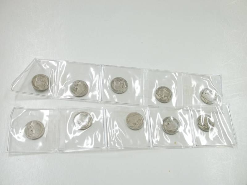 10 Buffalo Nickels