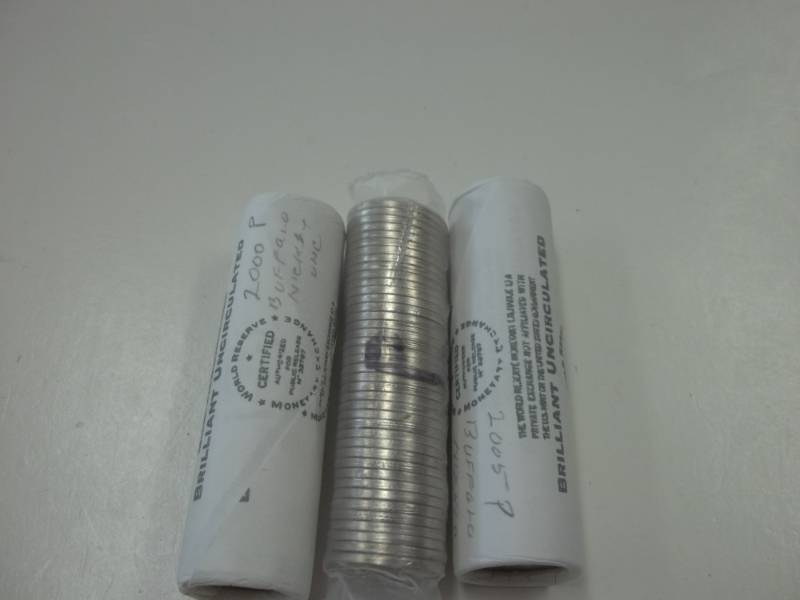 3 Rolls of Assorted Nickels