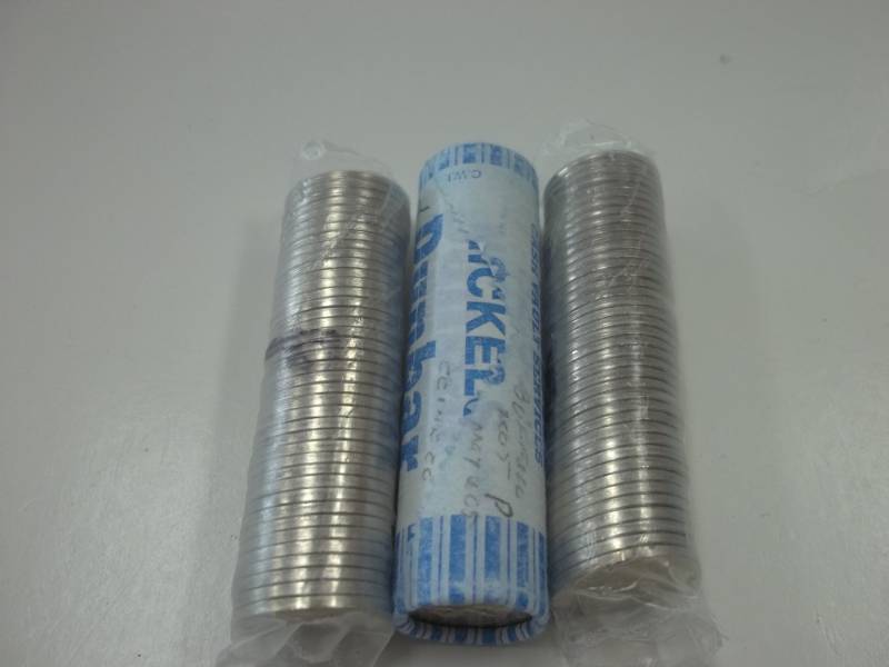 3 Rolls of Assorted Nickels