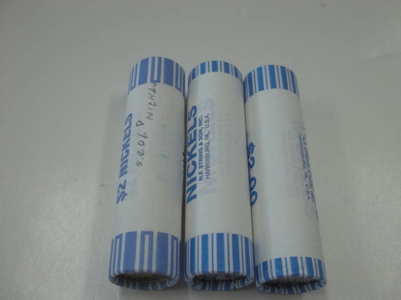 3 Rolls of Assorted Nickels