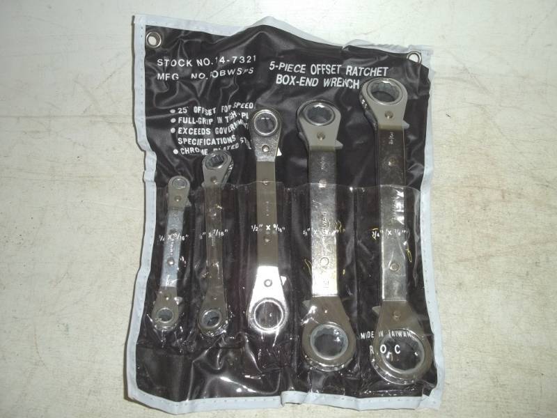 5 box end ratchet wrenches