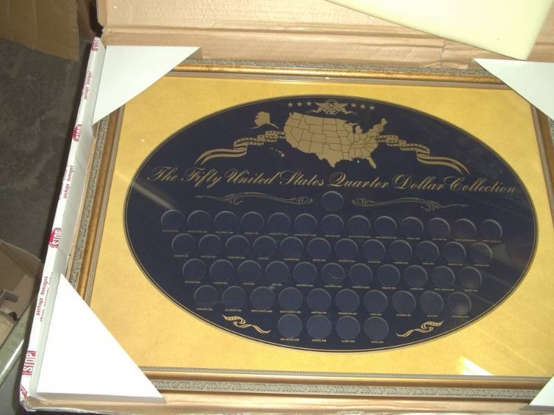 United States Quarter Dollar Frame Display