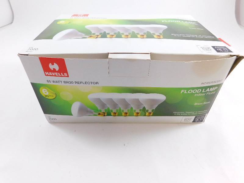 New 6 Pack of 65 Watt Incandescent Indoor Flood Lamps