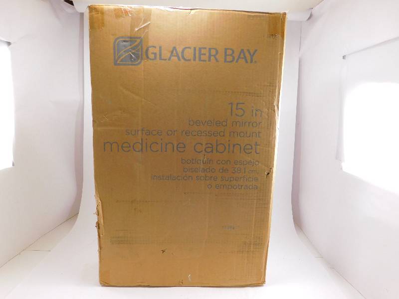 Glacier Bay 15 Beveled Mirror Medicine Cabinet Auction 30 K Bid
