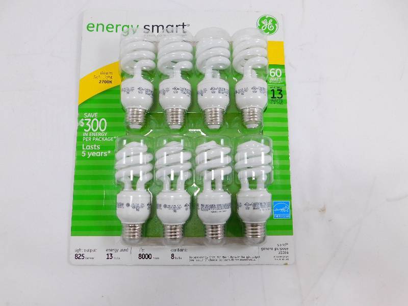 8 Pack 13 Watt Soft Light Spiral Light Bulbs