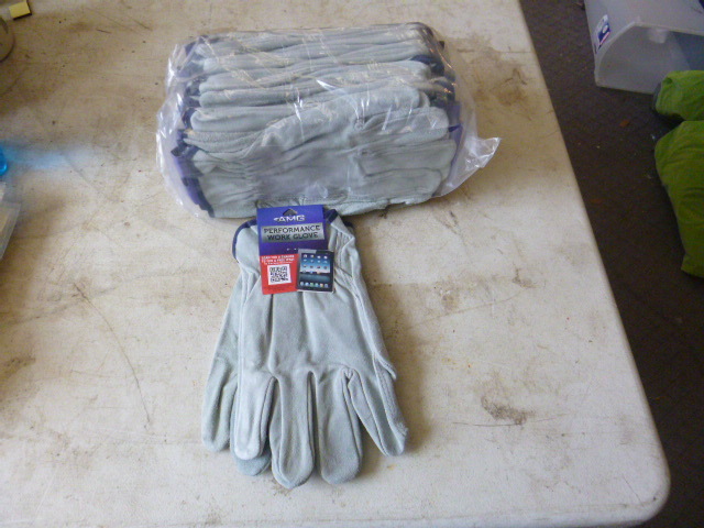 12 Pair of AMG Suede Work Gloves