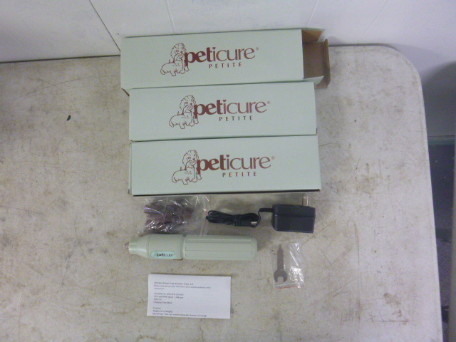 3 Peticure Petite Cordless Pet Nail Groomers
