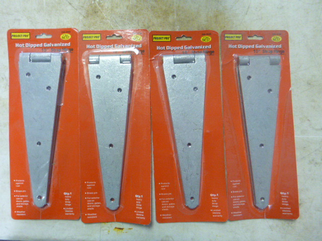 4 Project Pro Galvanized Strap Hinges