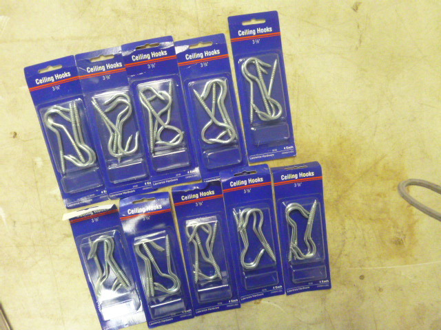 10 Packs of 3 38 Ceiling Hooks