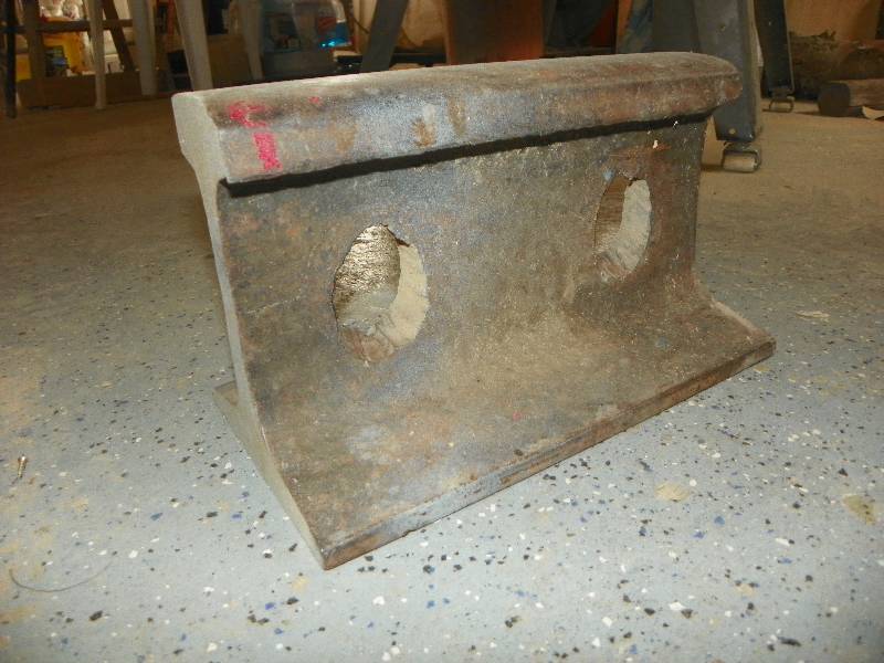 lot 44 image: Chunk of iron used as anvil