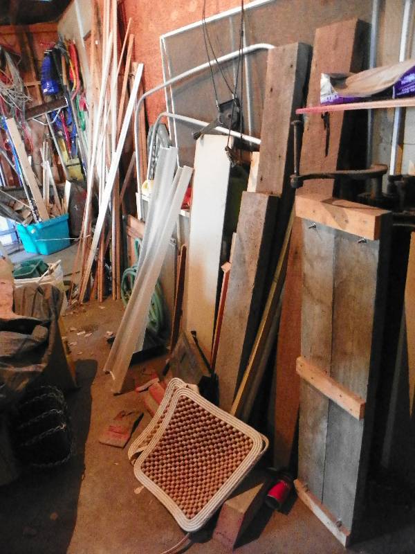 lot 156 image: Wood scrap, boards and misc